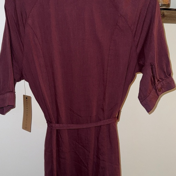 Burgundy Midi Dress by Billy T - Picture 5 of 6